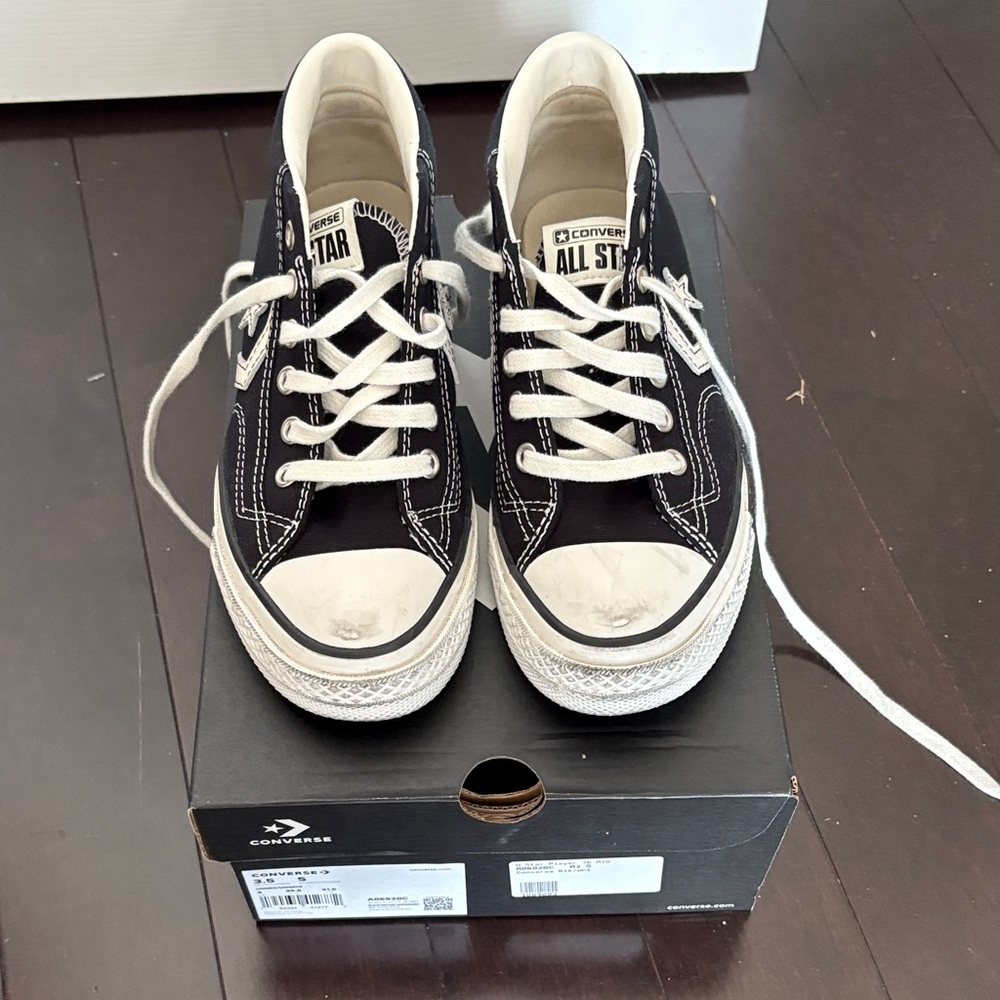 Converse Kids Black and White All Star Sneakers